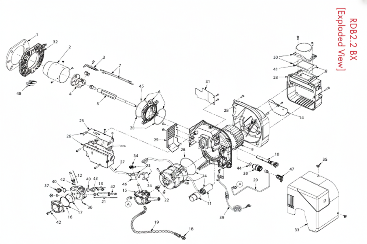 Riello RDB2.2 BX Exploded View